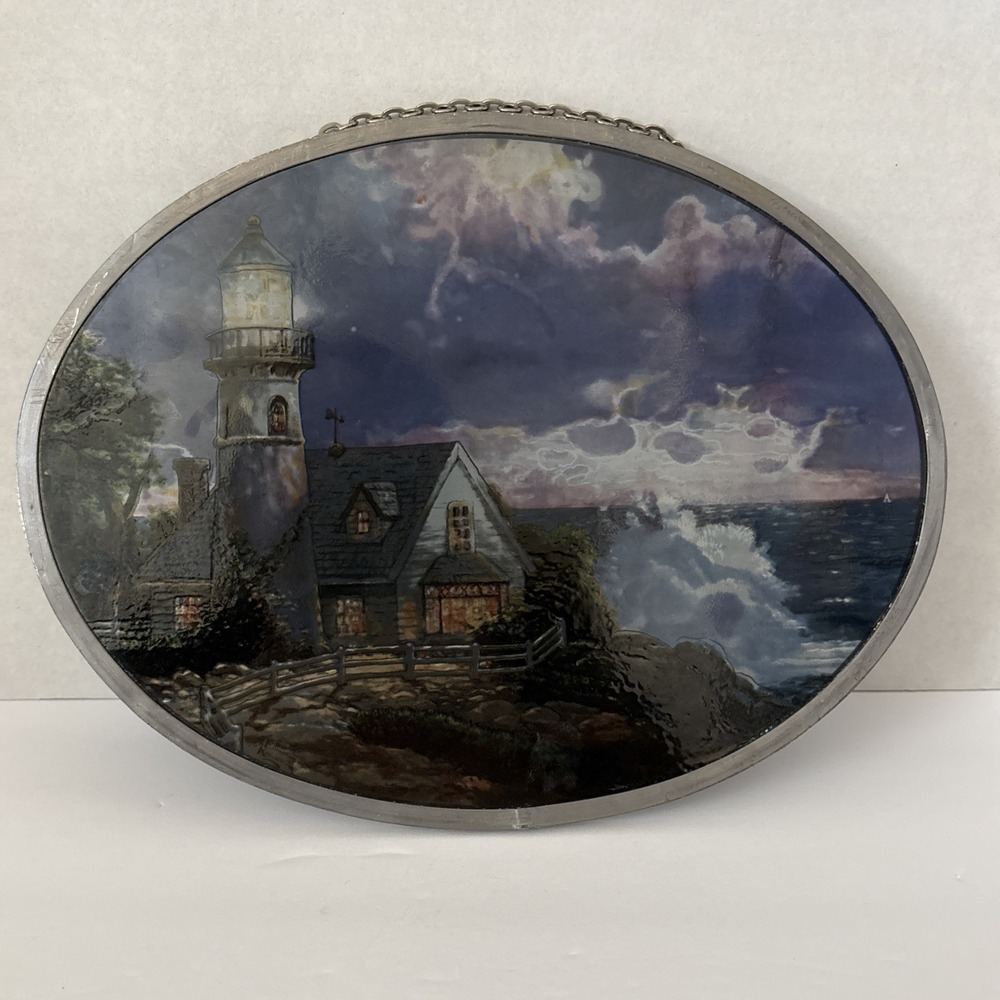 Thomas Kinkade Stained Glass Suncatcher: Light In The Storm & The Light Of Peace